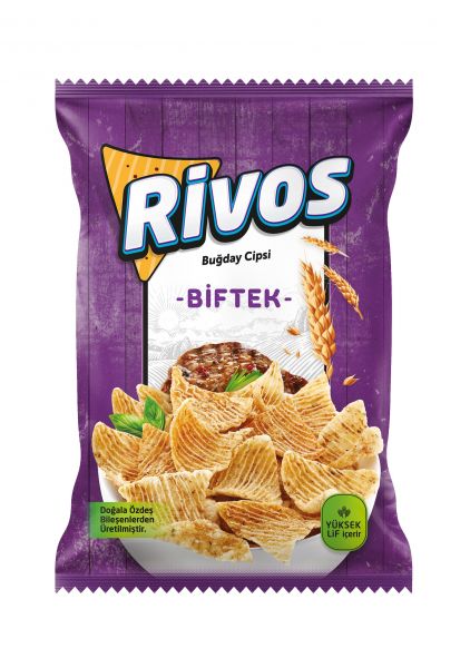 Rivos Wheat Chips (Steak)- Pack of 10 - 1